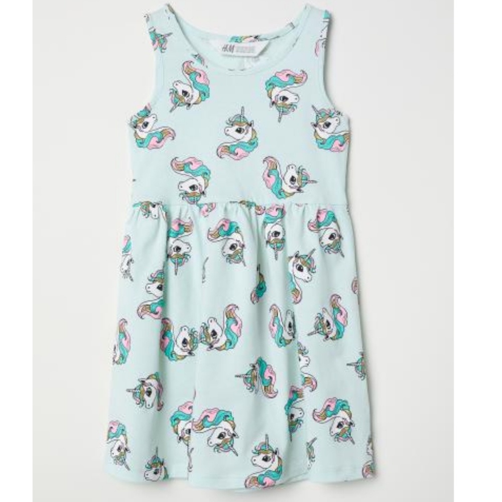 Unicorn Sleeveless Jersey Summer Dress